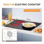 Euhomy 24-Inch 4-Burner Electric Cooktop