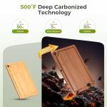 BNBUN Bamboo Cutting Board Set with Handles