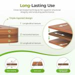 BNBUN Bamboo Cutting Board Set with Handles