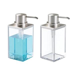 mDesign Refillable Liquid Soap Dispenser Pump, 2 Pack