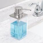 mDesign Refillable Liquid Soap Dispenser Pump, 2 Pack