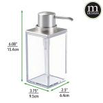 mDesign Refillable Liquid Soap Dispenser Pump, 2 Pack