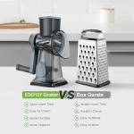 EDEFISY 3-in-1 Hand Crank Cheese Grater