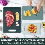 Colorful Non-Slip Cutting Board Set with Handles