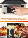 Smokeless Indoor Electric Grill with Non-Stick Plate