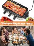 Smokeless Indoor Electric Grill with Non-Stick Plate