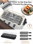 Smokeless Indoor Electric Grill with Non-Stick Plate