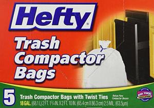 Hefty 18-Gallon Trash Compactor Bags - 5 Count