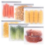 6 Pack Reusable Silicone Gallon Freezer Bags
