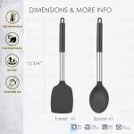 FONGLUAN Silicone Utensil Set - Heat Resistant, Black