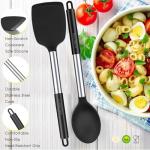 FONGLUAN Silicone Utensil Set - Heat Resistant, Black