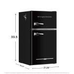 Frigidaire Retro Mini Fridge with Freezer, 3.2 Cu Ft