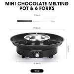 Mini Electric Chocolate Melting Pot with Forks