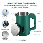 Compact Stainless Steel Electric Tea Kettle, 0.8L