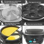 Elite Gourmet Rapid Egg Cooker with Recipe Booklet