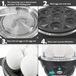 Elite Gourmet Rapid Egg Cooker with Recipe Booklet