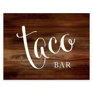Rustic Taco Bar Sign for Wedding Reception