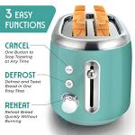 MÜELLERHOME Retro 2-Slice Toaster, Turquoise