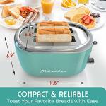 MÜELLERHOME Retro 2-Slice Toaster, Turquoise