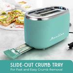 MÜELLERHOME Retro 2-Slice Toaster, Turquoise