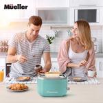 MÜELLERHOME Retro 2-Slice Toaster, Turquoise