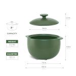 MINH LONG 2-Qt Porcelain Dutch Oven with Lid
