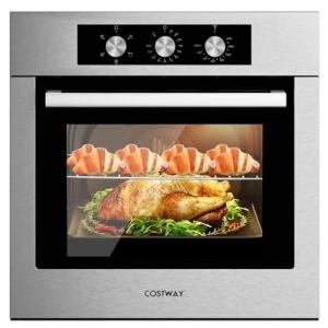COSTWAY 24" Electric Wall Oven with 5 Cooking Modes