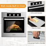 COSTWAY 24" Electric Wall Oven with 5 Cooking Modes