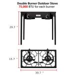 Bonnlo 2-Burner Outdoor Propane Gas Cooker