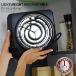 OVENTE 1000W Electric Single Burner Cooktop, Black