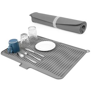Large Silicone Dish Drying Mat - Non-Slip, Heat-Resistant