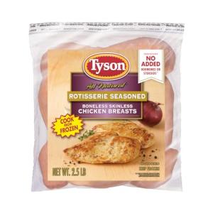 Tyson Seasoned Frozen Rotisserie Chicken Breasts 2.5 lb