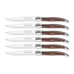Trudeau Steak Knives Set of 6 with Pakkawood Handles