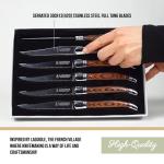 Trudeau Steak Knives Set of 6 with Pakkawood Handles