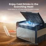 BougeRV 12V Portable 55 Quart Car Fridge Freezer
