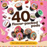Assorted Flavored Coffee Pods for Keurig, 40 Count
