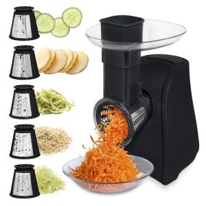5-in-1 Electric Slicer with Grater and Shredder