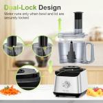 Facelle 10-Cup Electric Food Processor with Grinder
