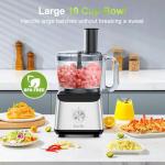 Facelle 10-Cup Electric Food Processor with Grinder