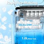 Portable Countertop Ice Maker Machine with Handle
