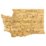 Washington State Shaped Bamboo Cutting Board