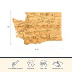 Washington State Shaped Bamboo Cutting Board