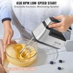 VEVOR Cordless Electric Hand Mixer with Turbo Boost