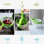 Dreamfarm Spina 2-In-1 Collapsible Salad Spinner & Colander