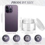 6 Pack 3 oz Wide-Mouth Plastic Jars with Lids