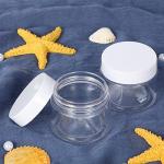 6 Pack 3 oz Wide-Mouth Plastic Jars with Lids