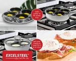 ExcelSteel Non-Stick Egg Poacher for Induction Cooktops