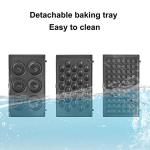 3 Interchangeable Baking Plates for Doughnut & Waffle Maker