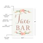 Andaz Press Taco Bar Wedding Party Sign, Floral
