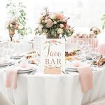 Andaz Press Taco Bar Wedding Party Sign, Floral